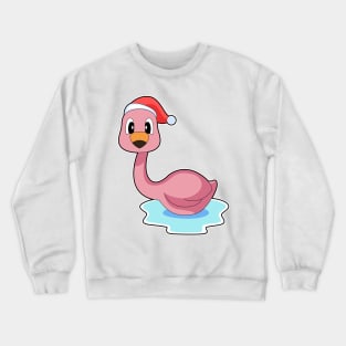 Flamingo Christmas Christmas hat Crewneck Sweatshirt